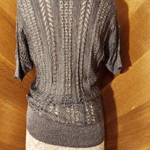 The Limited Gray & Silver Sheer Sweater - Sz M